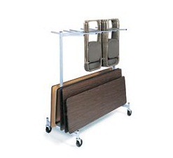 Hanging Folded Chair and Table Storage Truck